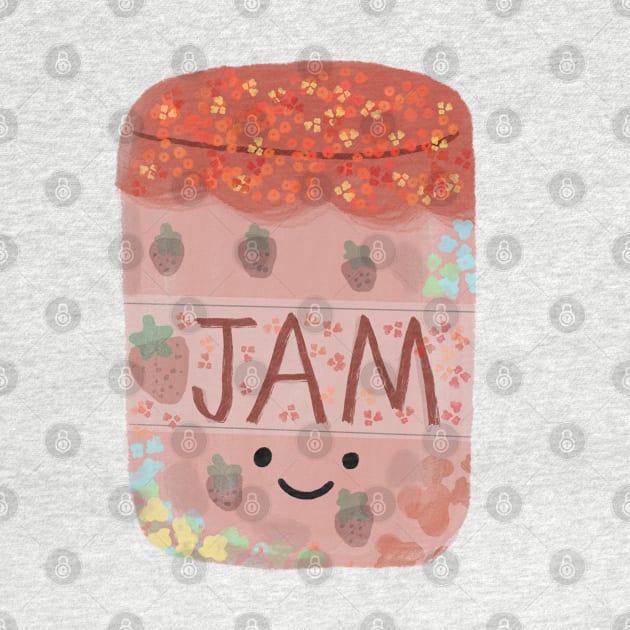 Cute strawberry floral jam by artoftilly